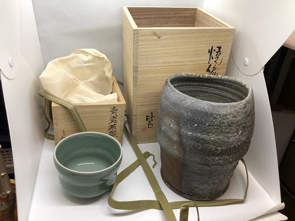 単品配送 月岡三郎作 練上茶碗 共箱 東さ5-1022① | thetaiwantimes.com